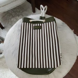 HB Signature Stripe Canvas Drawstring Bag